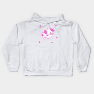 Strawberry Milk Cow Pillow Pet Kids Hoodie